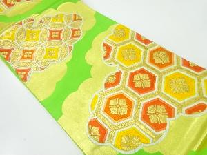 アンティーク　雲に古典柄模様織出し袋帯（着用可）